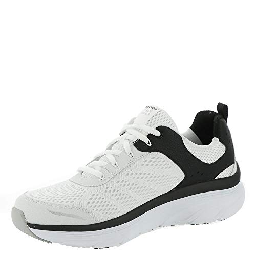 Image of Skechers Men D'Lux Walker Walking Shoes Black /White,10 UK