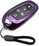 MECHCOS Compatible with 2022 2021 2020 Hyundai Sonata Nexo Santa Fe Tucson Purple Black TPU Key Fob Cover Case Remote Holder Skin Protector Keyless Entry Sleeve Accessories