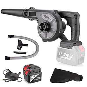 21V Cordless Leaf Blower, 2-in-1 Electric Leaf Blower Vacuum with 5.4Ah Battery and Charger, Variable-Speed Handheld Blower