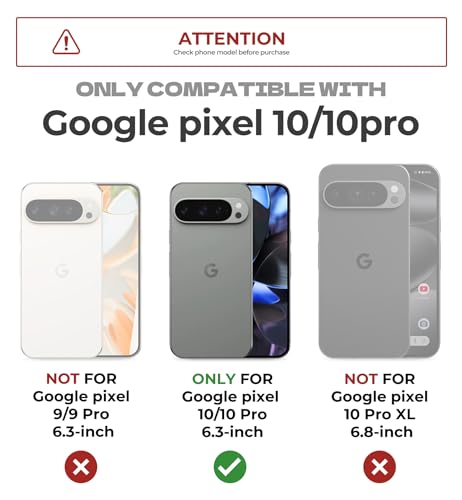 Dexnor for Google Pixel 10/10 Pro Case with Slide Camera Cover & 2 Front Frames & Built-in Screen Protector & Heavy-Duty Kickstand, Full-Body Shockproof Protective Cover Rugged Bumper Cases - Purple by Dexnor - Image 2