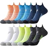 MLKSJKD Paquete de 6 Calcetines deportivos de colores hombre y mujer, calcetines para correr Algodon transpirables, Absorbe...