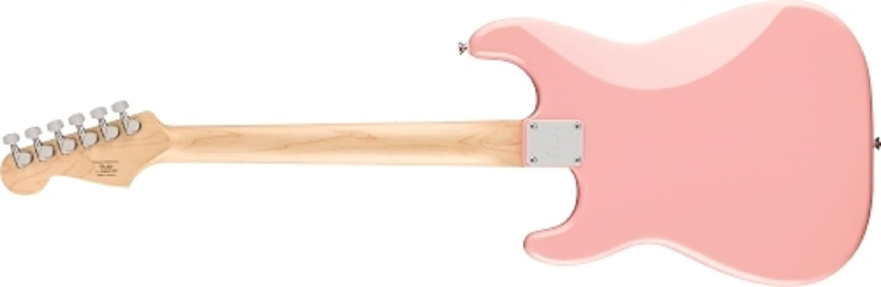 Chitarra elettrica FSR Squier Sonic® Stratocaster® HT, tastiera in acero, battipenna bianco, fusto rosa, Shell Pink