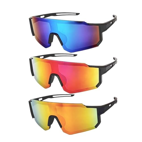 MJFENDAI 3 gafas de esquí, gafas de esquí y snowboard, gafas de motocross, gafas rápidas, protección UV400, gafas de bicicleta, a prueba de viento, para ciclismo, esquí, rave, montañismo, al aire