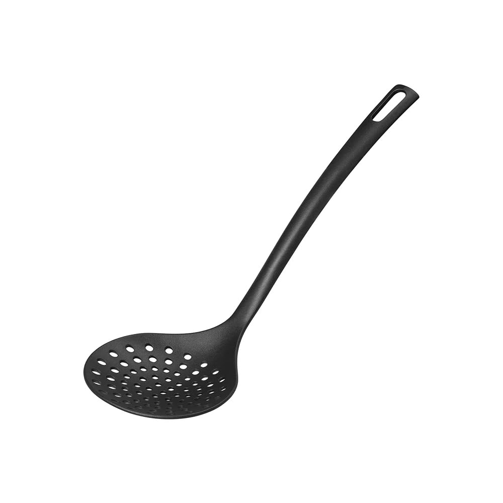 Chef Aid Skimmer de nailon, utensilios de cocina sin BPA para uso con utensilios de cocina antiadherentes, color negro