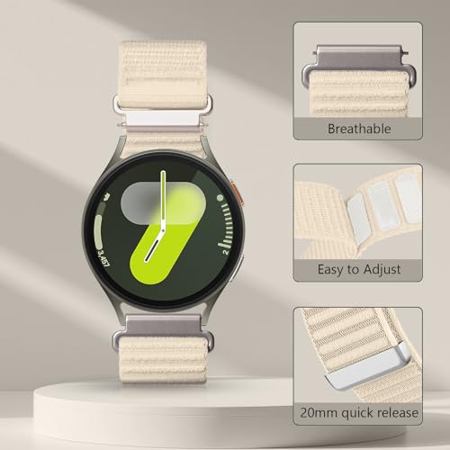 Image of 20mm Nylon Band for Samsung Galaxy Watch 7 /6 /5 /4 /FE 40mm 44mm /Classic 47mm
