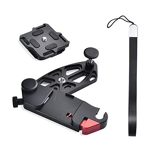 UTEBIT Camera Strap Clip Aluminum Alloy Quick Release Belt Buckle with Plate