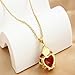 CHUQIU Gold Sacred Heart of Jesus Necklace for Women Red Imimaculate Heart of Mary Pendant Necklace Cross Religious Jewelry Christmas Gifts