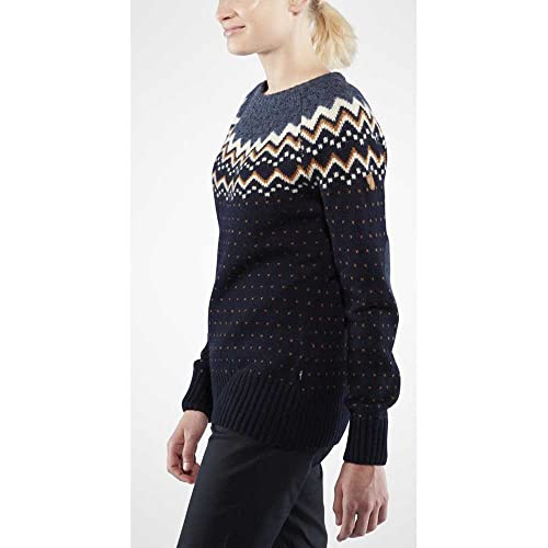 Fjällräven Damen Sweater Övik Knit, Dark Navy, L, 89941-555
