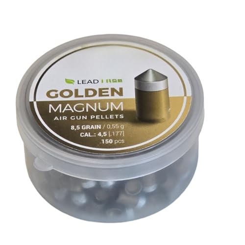 ARMERIAONLINE SINCE 1999 GOLDEN MAGNUM 150 PALLINI 4 5 4.5 45 MM PIOMBINI PER pistola carabina carabine ARIA COMPRESSA GAS CO2 PALLINI
