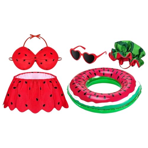 Traje de verano para animales de porche – Traje animal hawaiano con sombrero y gafas, decoración elástica para césped, patio estatua, entrada balcón jardín al aire libre