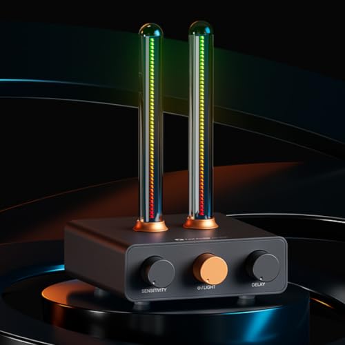 Fosi Audio Music Visualizer, Sound Pickup Spectrum Analyzer, Vintage Tube RGB Ambient Light...