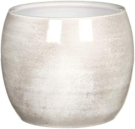 Gardenesque Metallic Blue Indoor Plant Pot - Eye-catching Metallic Glazed Pot - With Glossy Finish - Beautiful Blue Colourway - Size: Medium (W: 20cm x D: 20cm x H: 18cm)