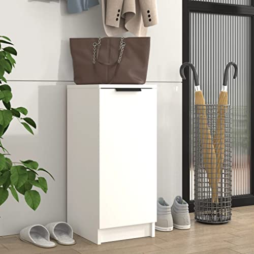 Armoire rangement chaussures bois blanc anti-encombrement