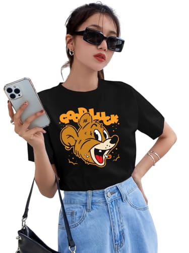 Image of THE DRY STATE Women Cotton Half Sleeve Round Neck Tshirt