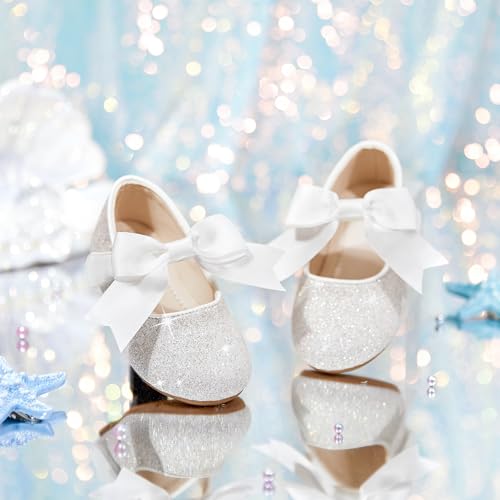 Image of PHIRAMIN Tollder Girl Dress Shoes - Little Girl Ballet Flats for Wedding Party