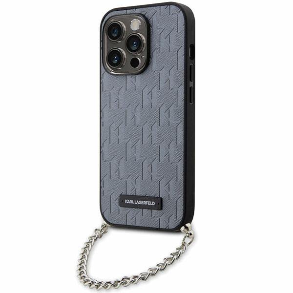 Karl Lagerfeld KLHCP14LSACKLHPG Coque Rigide pour iPhone 14 Pro 6,1" Argenté
