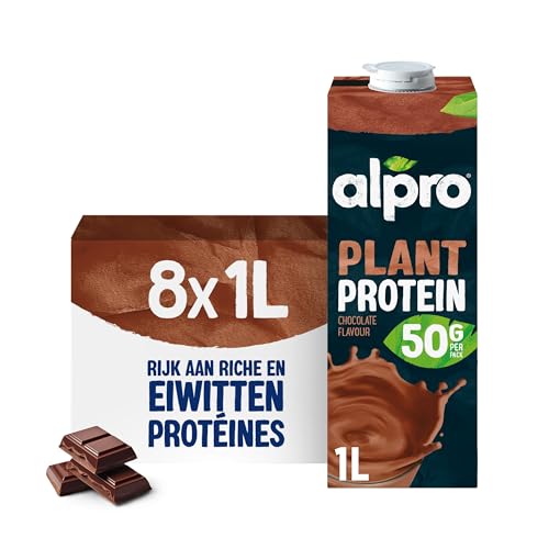ALPRO PROTEIN 50g, Bevanda alla SOIA al gusto CIOCCOLATO - 8x1L
