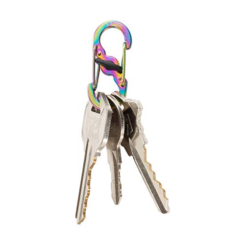 Image of Nite Ize S-Biner MicroLock Stainless Steel - Micro-Sized Dual Carabiner for Keys, Pet Tags & Small Accessories - Center Locking Lever - Twist-to-Lock