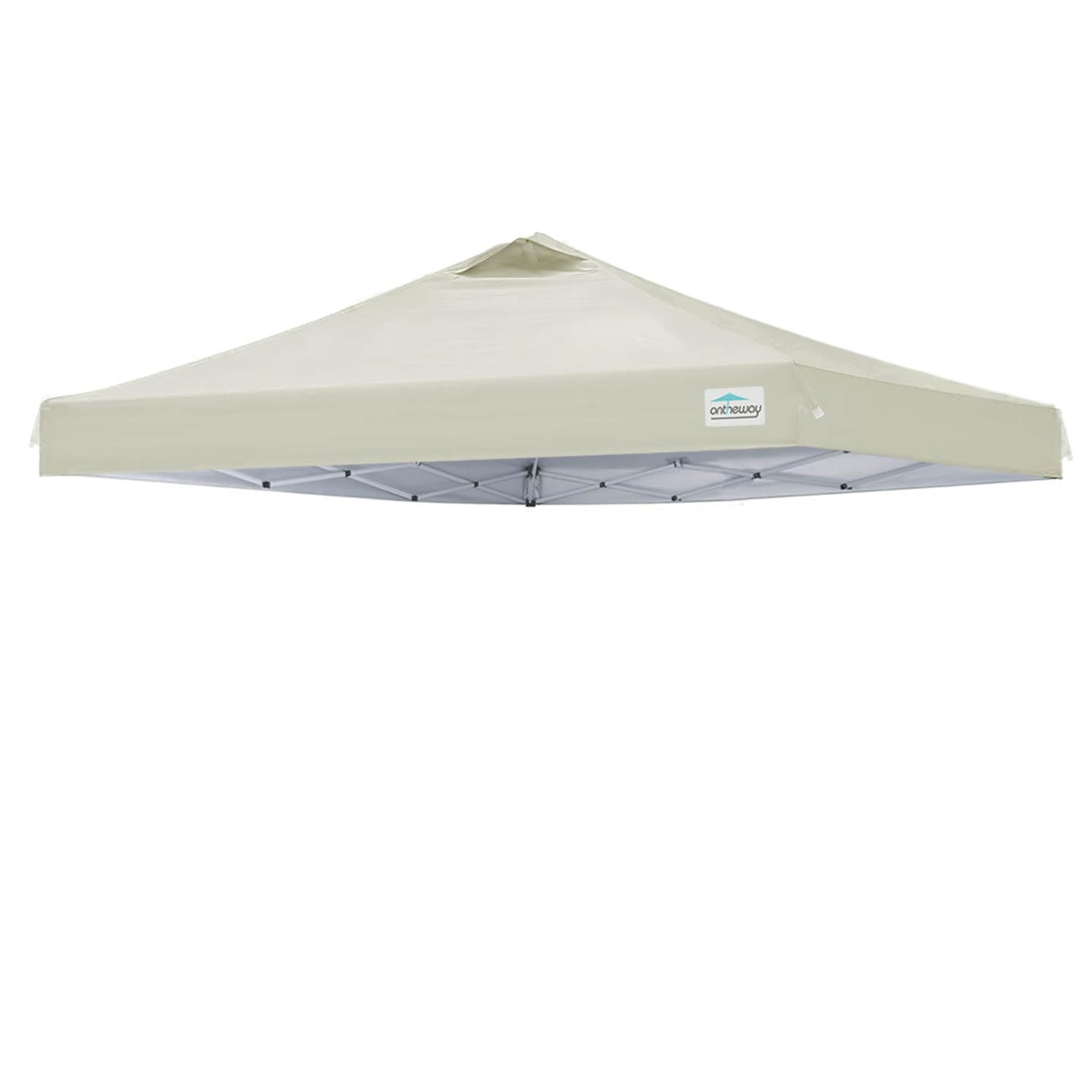 Ontheway 10x10 Replacement Canopy Top Cover, Pop Up Canopy Tent with Air Vent (Beige)