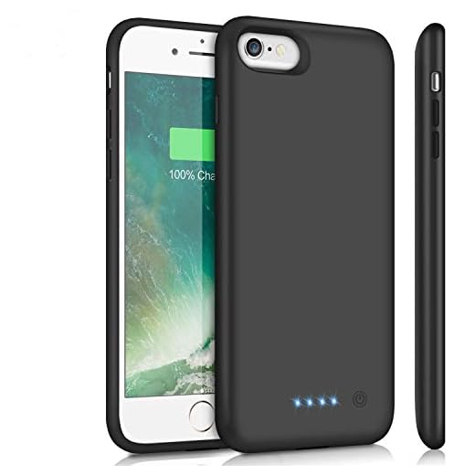 Battery Case for iPhone 6Plus/6s Plus/7Plus /8Plus, Upgraded 8500mAh Portable Charging Case Extended Battery Pack for iPhone 6s Plus/6 Plus/7 Plus /8 Plus Rechargeable Charger Case(5.5 inch)- Black