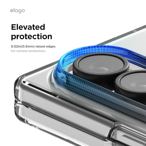 Image of elago Clear Case for Samsung Galaxy Z Fold 8 Ultra Case | Premium PC, Shockproof Bumper, Protective Cover, Precise Camera Cutouts, Sleek and Light Design (Clear)