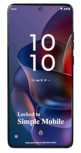 Image of Simple Mobile Motorola Moto g Stylus 2025, 128GB, Gibraltar Sea - Prepaid Smartphone with Built-in Stylus, 6.8 inch FHD+ Display, 50MP Camera, 5G (Locked to Simple Mobile)