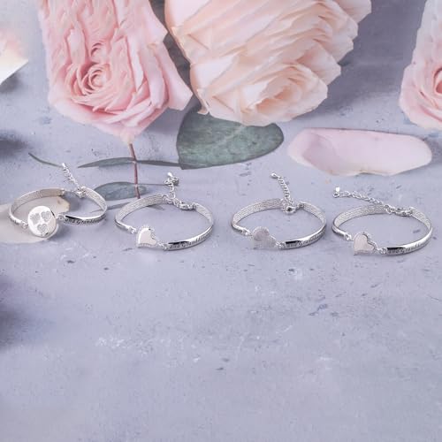 Image of BEKECH Grandma Granddaughter Gifts The Love Between A Grandmother and Granddaughter Is Forever Bracelet Matching Bracelet