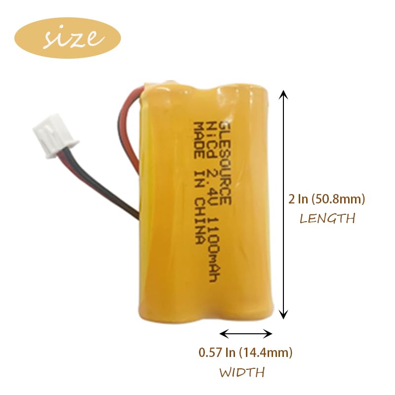 GLESOURCE (4 Pack 2.4V 1100mAh Battery Replacement for Exit