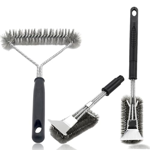 Brosse Grille Barbecue 2 Pièces en Acier Inoxydable