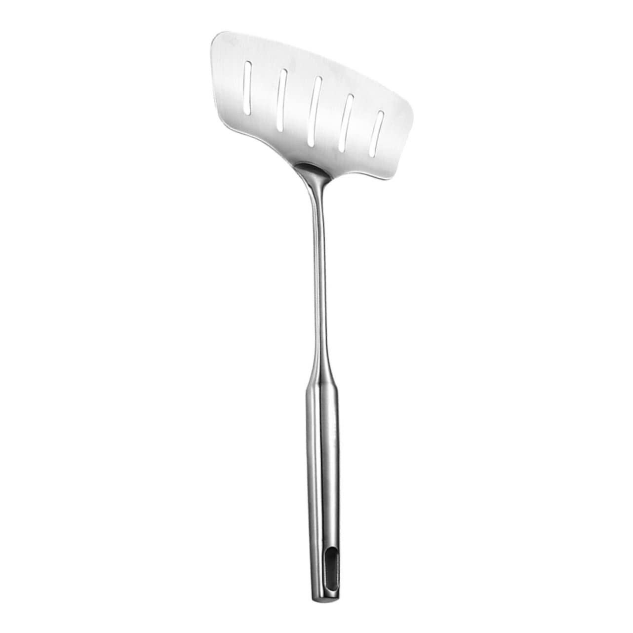 HOLIDYOYO Stainless Steel Wide Fish Spatula Turner Slotted Pizza Shovel for Cooking Easy to Clean Non Handle