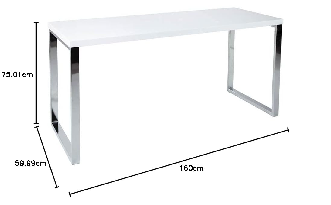 Riess Ambiente Designer Laptop Tisch Weiß 160x60 cm Hochglanz Arbeitsconsole - Dettaglio