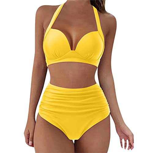 Bikinis Mujer 2025 Brasileño Talla Grande Push Up Bikini Natación Triangulo Bañadores Sexy Trajes De Baño Reductor Barriga Bañador 2 Piezas Con Relleno Braga Alta Ropa De Baño Fiesta Vacaciones Oferta