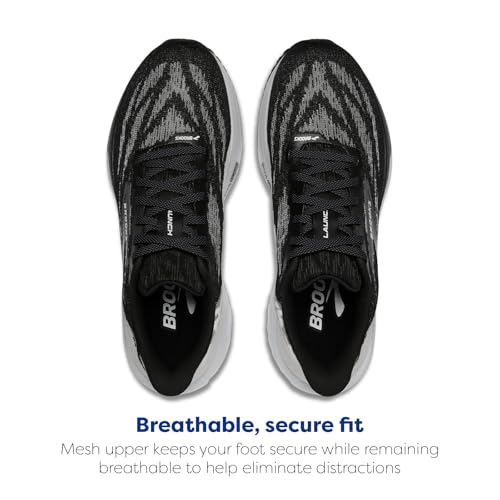 Brooks Women’s Launch 11 Neutral Running Shoe - Black/White - 12 Medium