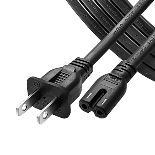 Chanzon UL Listed 10ft TV Power Cord for Samsung LG TCL Toshiba Hisense Cannon Pixma HP Dell Epson Printer Sony Playstation PS4 PS5 PS2 PS3 PS2 Xbox One Universal Replacement Cable 2 Prong AC 7A Plug