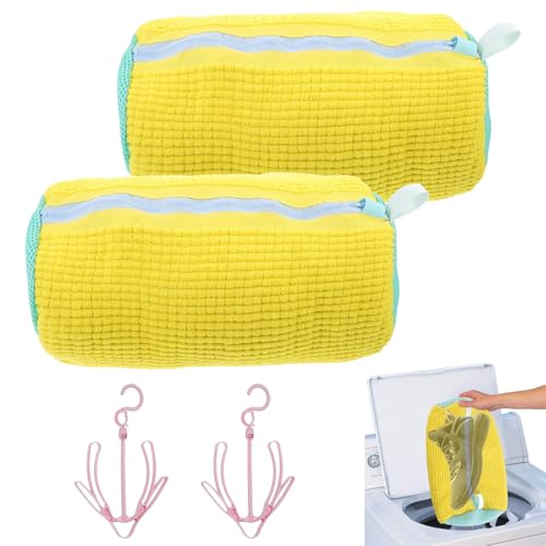 Bolsas para zapatos de lavandería, 2 piezas Bolsas para Lavado de Zapatos, bolsas para lavar zapatos, Bolsa de Lavado de Zapatos de Malla, Bolsa para Lavadora Chenilla, para Lavadora Secadora