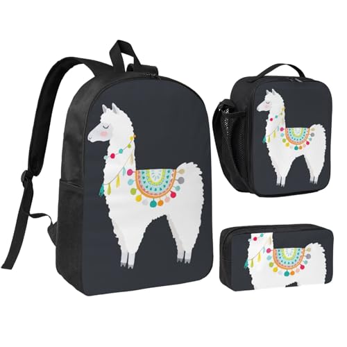 Sac à dos 3 en 1 ergonomique grand format 43,2 cm avec lunch box isotherme noir