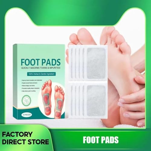 Image of (Pack of 2) Herbal And Gentle Ingredient Foot Pads (20 pieces), Natural Ingredients for Sleep Aid, Pain Relief, Toxin Removal with Bamboo Vinegar Detoxification
