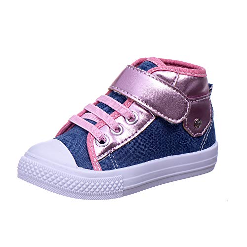 Tênis Infantil Feminino Bebê Leve Para Passeio - AS174 Cor:Azul Jeans;Tamanho:19/20