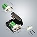 CenryKay DB9 Solderless Connector，(1Pcs-Male+1Pcs-Female) RS232 DB9 Male Female Breakout Connector 9-pin Port Terminal Male Female Connector Board with Nut