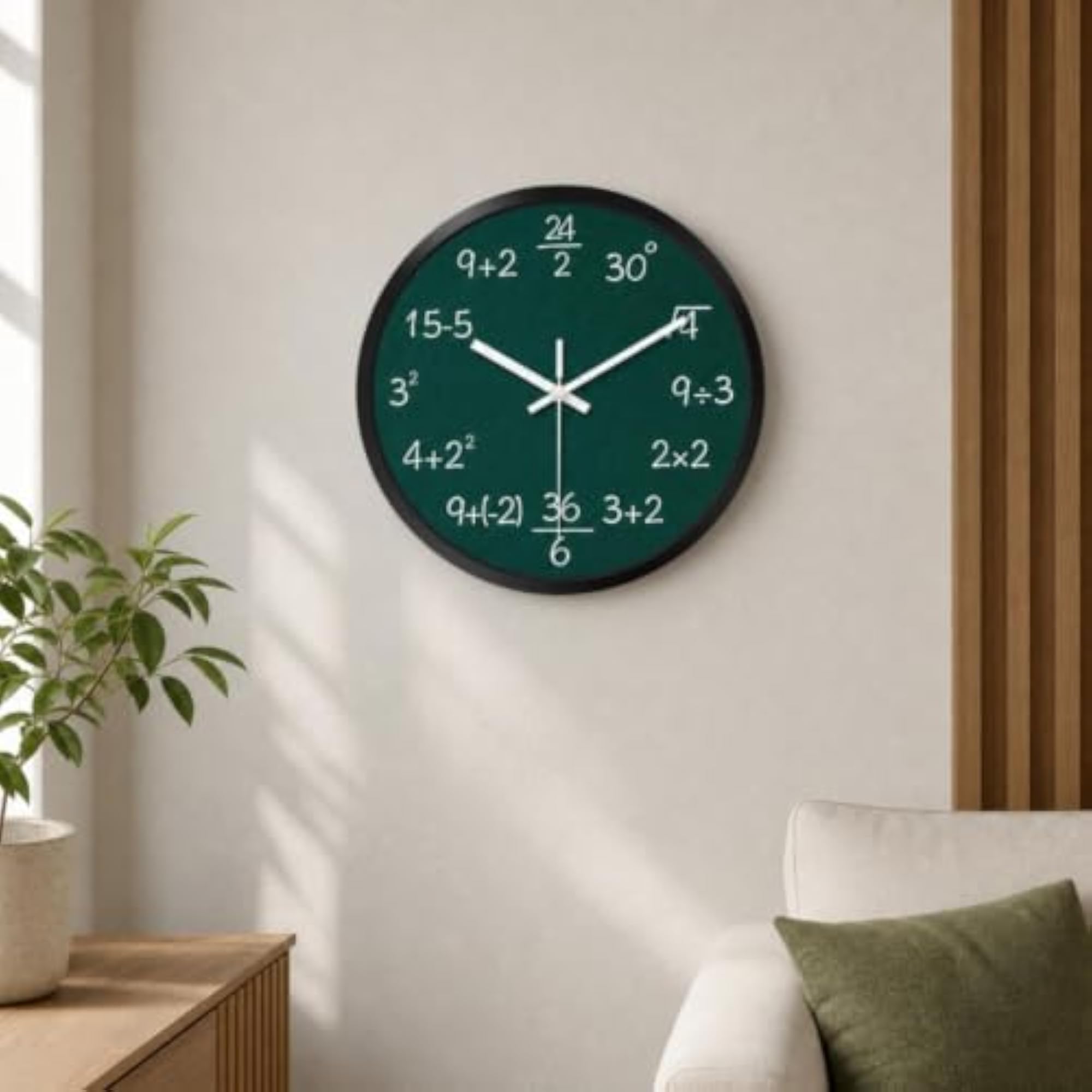 Math Equation Wall Clock, Novelty for Classroom