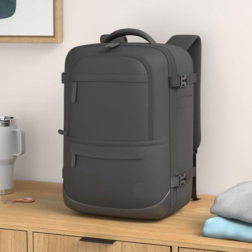 BAGSMART 40L Black Travel Laptop Backpack with Packing Cubes and Shoe Bag - Additional View