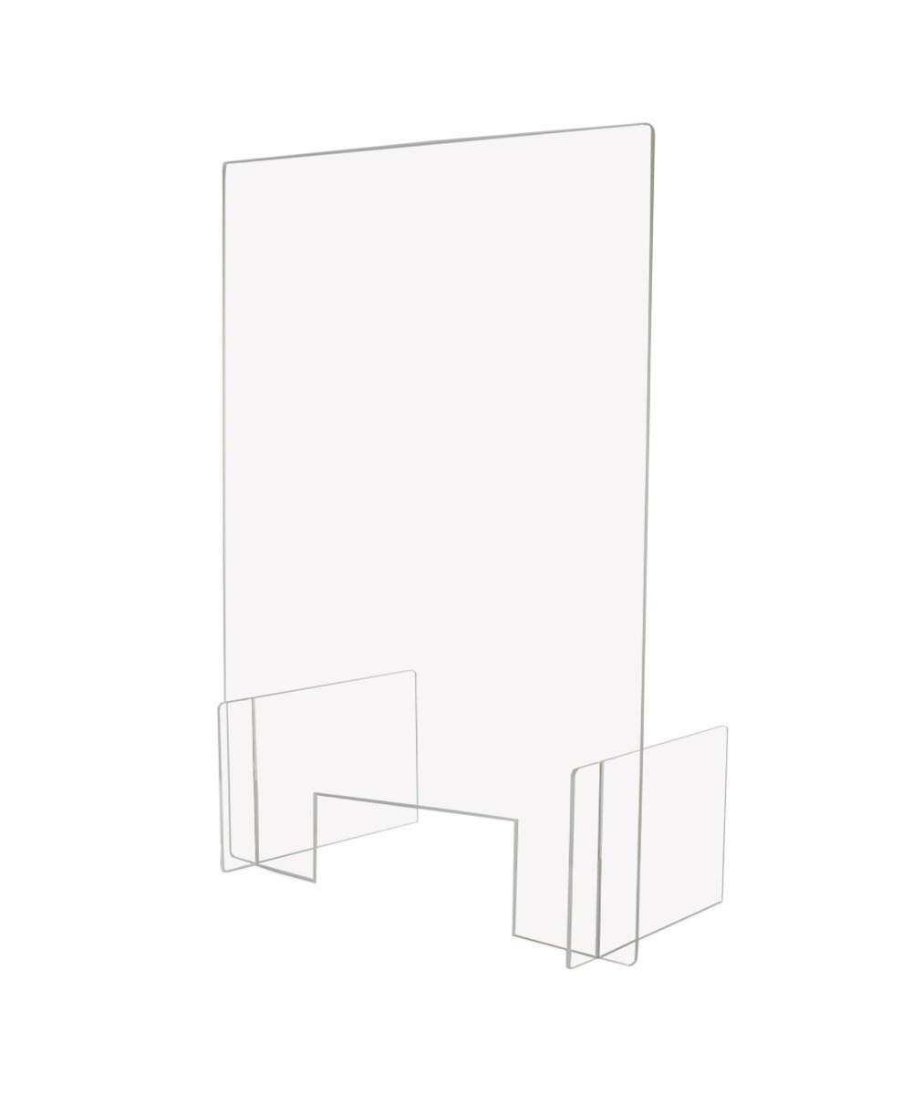 Clear Acrylic Splash Guard and Splash Shield, Store Countertop, Restaurant, Reception Desk Barrier