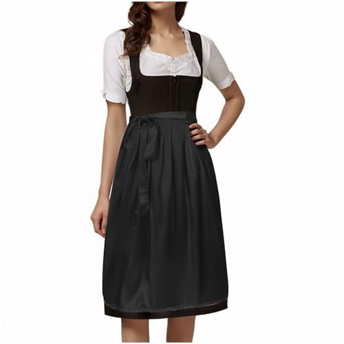 Dirndl Schürze Damen Dirndlschürzen Midi Trachtenfest Spitze Bändchen Schleife Trachten Schürze Mittelalter Trachtenrock Festlich Dirndlrock...