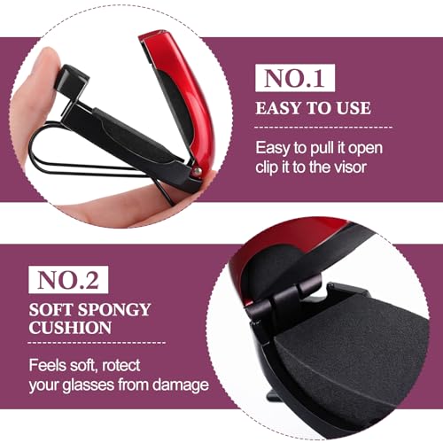 Image of Frienda 20 Pcs Sunglasses Holder for Car Sun Visor Clip, Sunglass Holder for Visor Eyeglasses Mount Ticket Card Clip Car Accessories for Women Men (Classic Color)