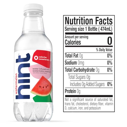 Image of Hint Bottled Water, Red & White Variety Pack Bundle - Purified Flavored Water with Zero Calories, Sugar Free, Natural Flavors - 16 Fl Oz (Pack of 24)