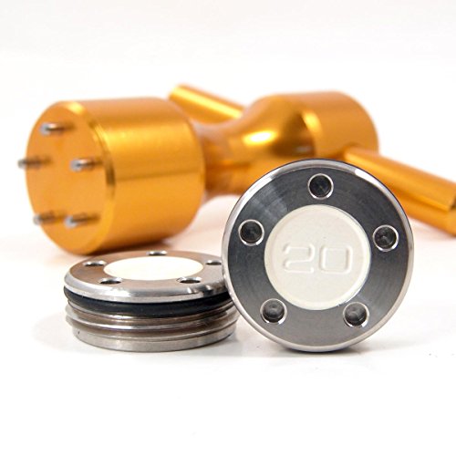 19th Hole Custom Shop 2 of 20g White Weight for Scotty Cameron Putters with Wrench Tool (Gold)