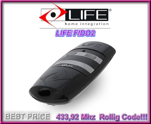 Life FIDO2 2-Kanal handsender 433,92 MHz Rolling Code Fernbedienung