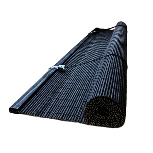 tow000ack Schwarz Bambus Rollo Rollläden Bambusrollo Raffrollo aus Bambus Sichtschutz Sonnenschutz Jalousie für Türen & Fenster,Blickdicht,Natur,Anpassbare Farben,Breite x Höhe (95cm x 140cm) tow000ack Schwarz Bambus Rollo Rollläden Bambusrollo Raffrollo aus Bambus Sichtschutz Sonnenschutz Jalousie für Türen & Fenster,Blickdicht,Natur,Anpassbare Farben,Breite x Höhe (95cm x 140cm)