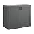 Suncast Lockable Outdoor 2 Door Cabinet Deck Box with Adjustable Shelf for Lawn, Garden, Patio, and Pool Accessory Storage, Cool Gray