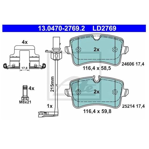 Ate 13.0470-2769.2 Pastiglia Freno - 2